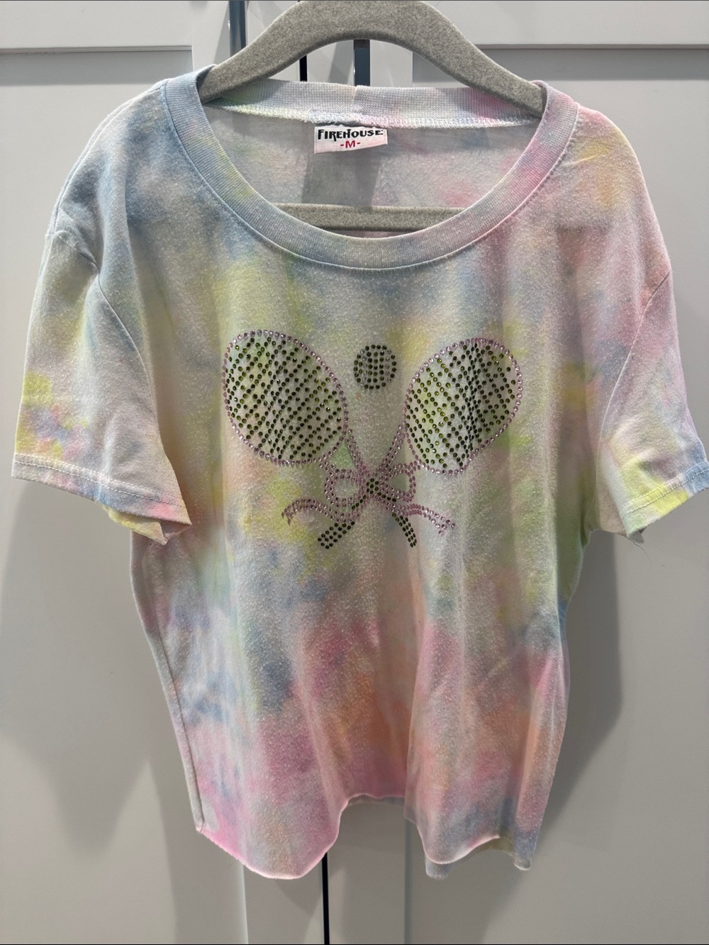 Firehouse Kids' Pastel Tie-Dye Tennis Racket Tee - Multi